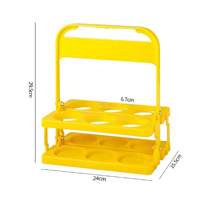 6 Bottles Beer Carrier 6 Bottles Portable Collapsible Beer Carrier Suitable for Coffee, Milk, And Tea Storage, Perfect for Everyday Use And Parties