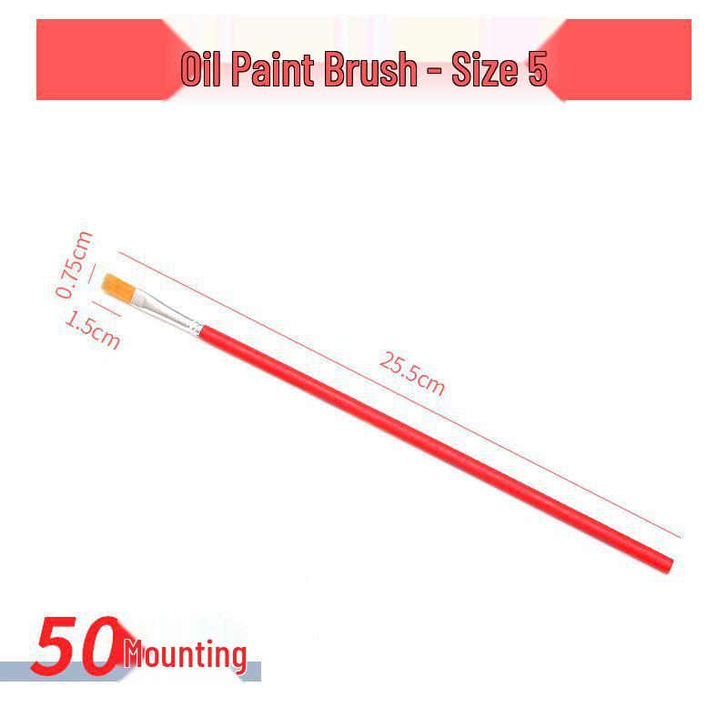 Small Flat Head Nylon Hair Paintbrush for Touch-Ups: Industrial & Art Use.