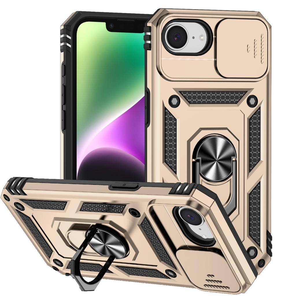 For iphone 16e Case Military Grade Bumpers Ring Cover For iphone 16e 16e iphone16e 2025 Slide Camera Lens Protector Armor Case