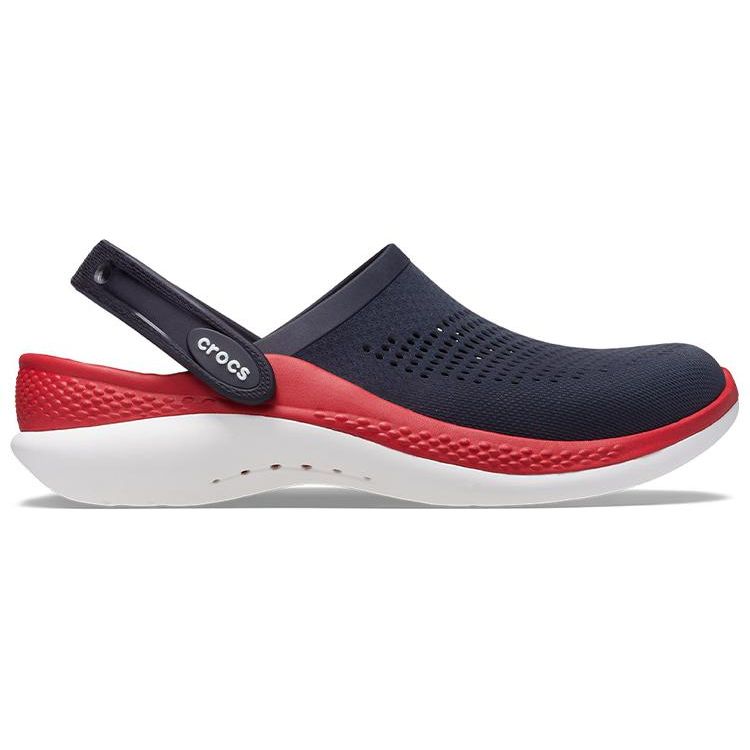 Crocs Lightweight Comfortable Non-Slip Clogs Unisex Footwear Deep-Blue Chili-Red 206708-4CC