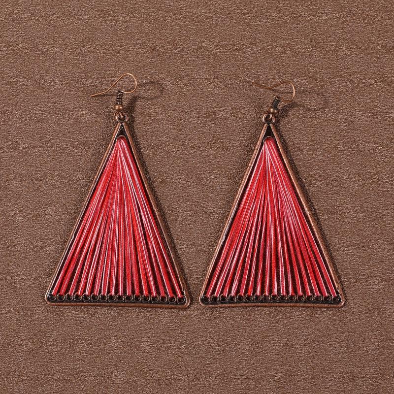Handmade Retro Bohemian Ethnic Tassel Earrings for Women, Long Thai Style