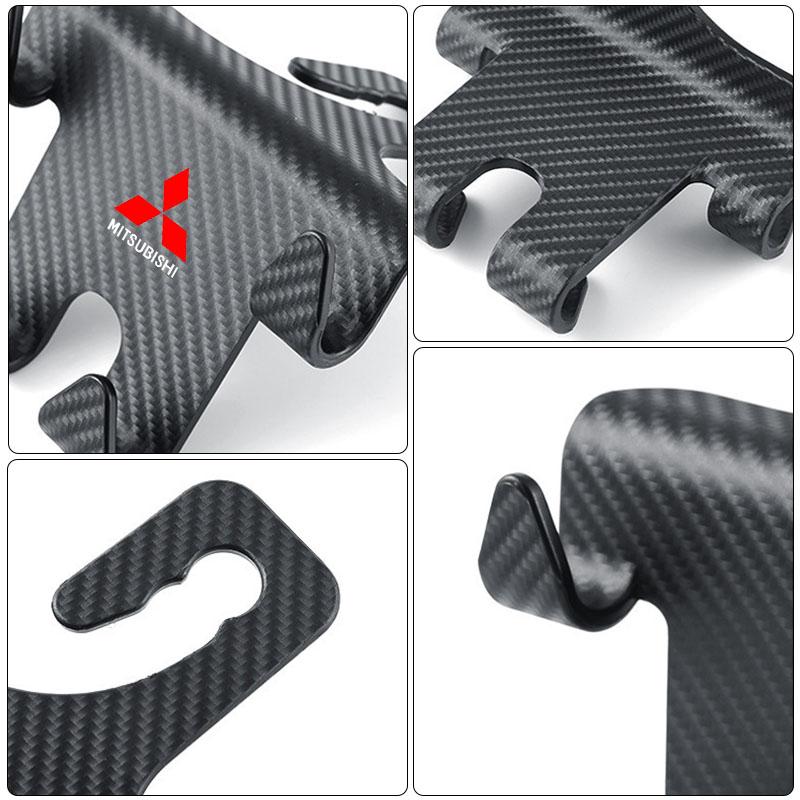 Car Phone Holder Seat Back Hook 2in1 Universal Multifunctional Rear Seat For Mitsubishi Outlander I200 Pajero Eclipse ASX Lancer Space Delica Ex