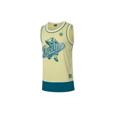 Li Ning Badfive Series Loose Basketball Vest Men Tops Glazed-Green AAYQ367-1