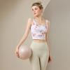 Foreign Trade with Chest Pad Color Print Tops Yoga Clothes Vest Sports Bra Gym Intimates Running Outfit Women