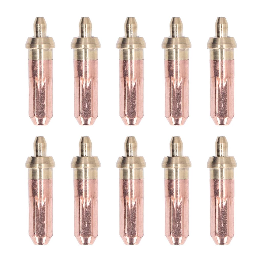 10pcs Gas Cutting Nozzle Heat Resistance High Concentricity Strong Flame Gathering Ability Welding Nozzle