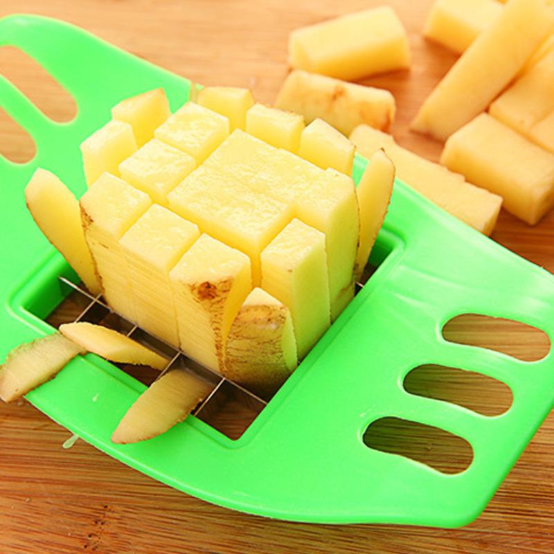Stainless Steel Potato Cutter French Fries Cutter Potatoes Cutter Chopper Chips Making Tool Home Kitchen Gadgets Accessories New