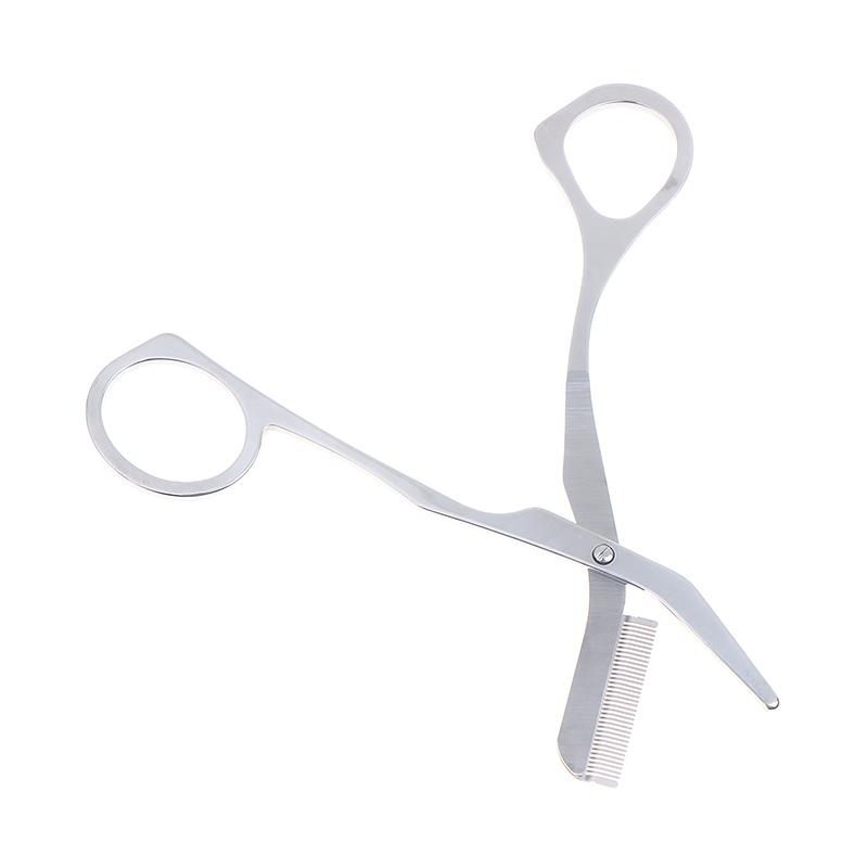 1 st Ögonbrynstrimmer med kammar Ögonbrynstrimmerkit Rostfritt stål Grooming Ögonbrynsformande saxverktyg