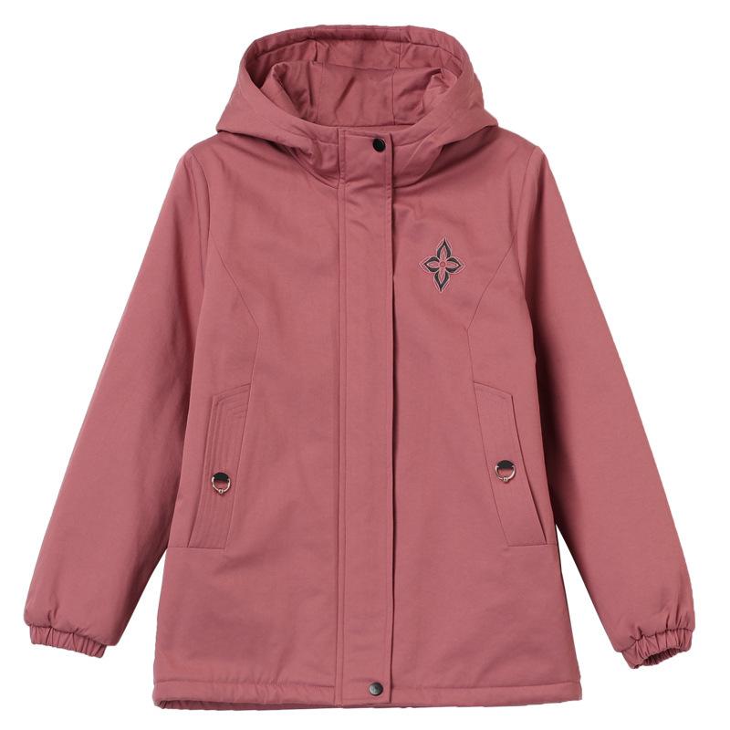 2025 New Plus Size Mid-Length Autumn Winter Velvet Coat for Middle-Aged & Elderly Women - Fashionable Casual Cotton-Padded Jacket