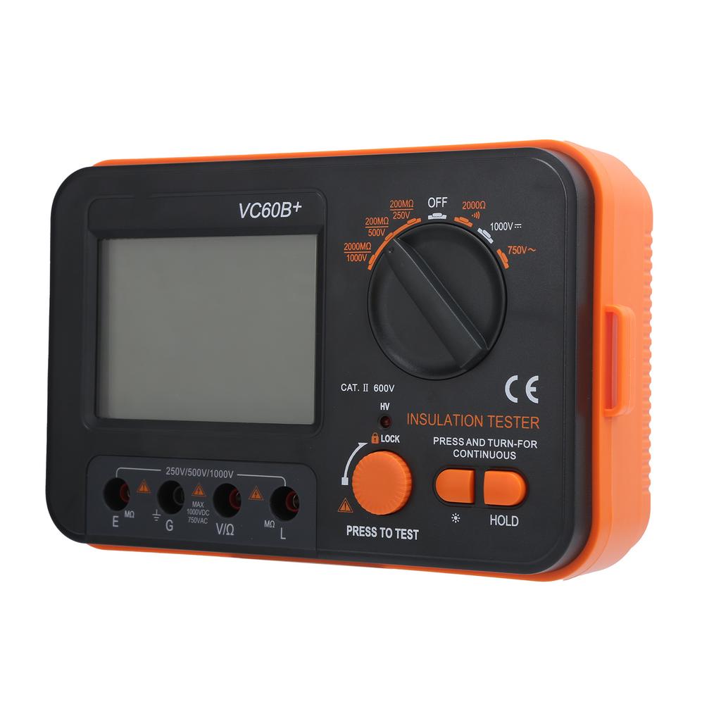 VC60B+ Megohmmeter Sound Light Alarm Short Circuit Automatic Reset Portable Small MultiFunction Insulation Resistance Tester