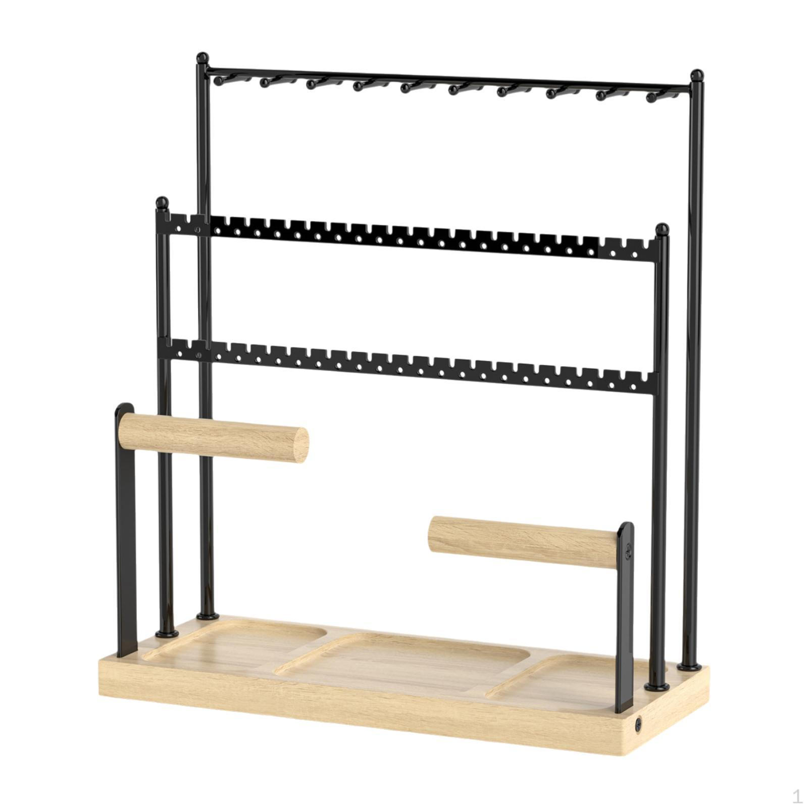 

Jewelry Display Stand Earrings Storage Rack Shelf Stores Portable Necklace Holder for