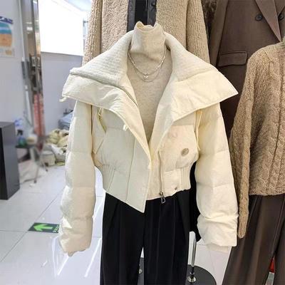 Winter Short Cotton Jacket Women's Big Turn Down Collar Thicked Warm Cotton-padded Coat Female Casual Loose Down Cotton Jackets
