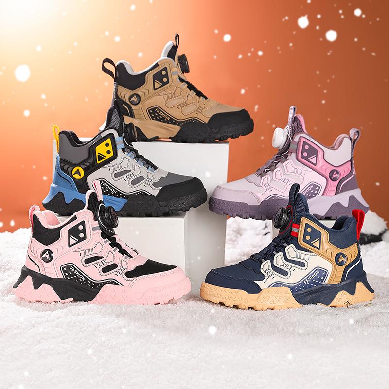 Boys' Plush Lined Sports Shoes - Autumn/Winter 2025 Fashion: Warm, Thickened Running & Dad Shoes