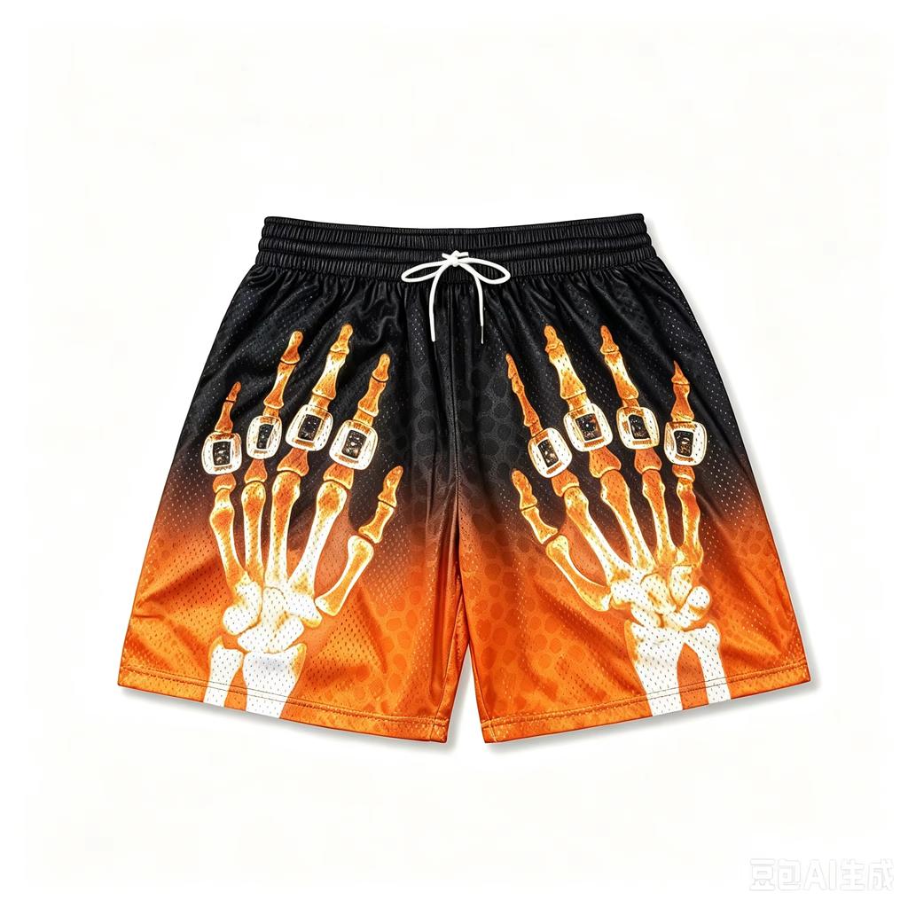 Summer New Style Shorts 3DPrint X-ray Pattern of Hand Bones Street Casual Fashion Comfortable Breathable Lightweight Shorts