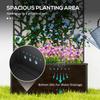Outdoor Metal Planter, with Back Trellis - Black