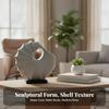 Vase mit rechteckiger Basis, modern, rund, matt für den Eingangsbereich