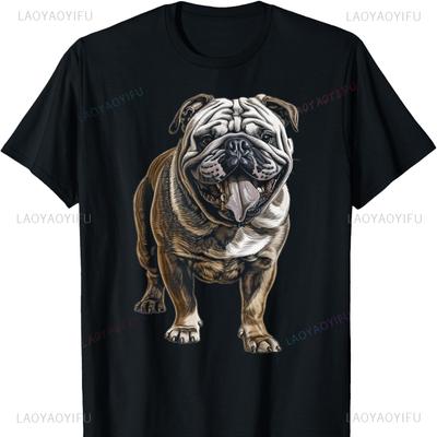 Bulldogge Hund Tier Grafik T-Shirts für Männer Jungen Mädchen T-Shirt Oversized T-Shirt Kleidung Shirts für Goth Tops unisex