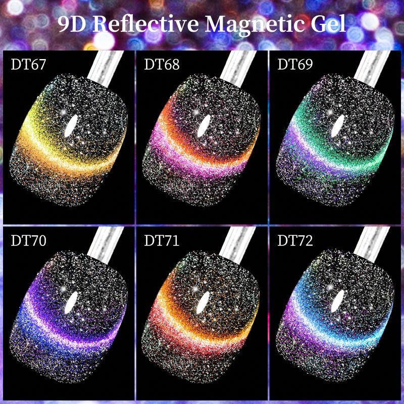 Buy 7ml Reflective Cat Nail Gel Polish 9D Flowing Semi
