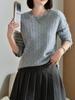 Women's Cashmere Sweater Qinghe Cashmere 30% Cashmere 70% Wool Autumn and Winter Cashmere Pullover Soft and Warm