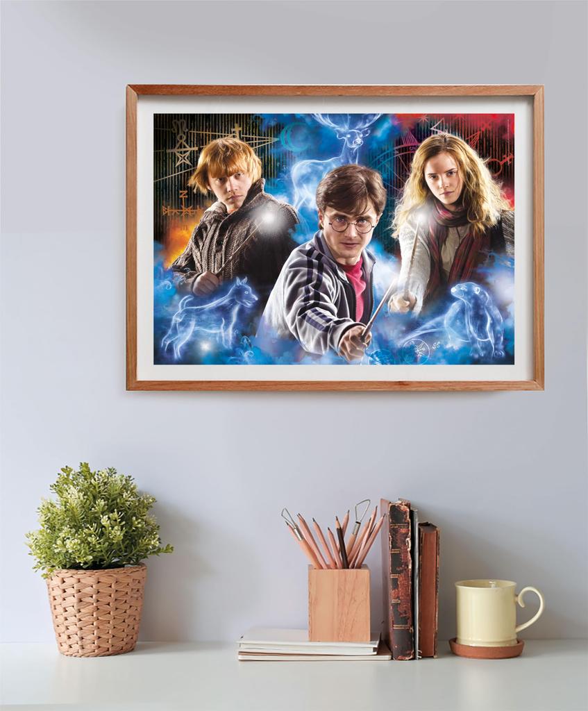 Clementoni 35535 Harry Potter Jigsaw Puzzle, 500 Pieces, with Poster, for Adults Ages 14-99, Hogwarts Design, Made In Italy, Multicolor