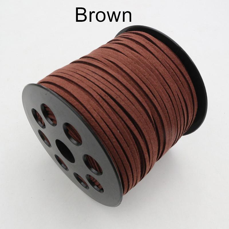 10m/lot 2.5mm Flat Faux Suede Braided Cord Korean Velvet Leather Thread String Rope For DIY Necklace Jewelry Making Supplies