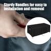 Modern Black Cover for Fire Pits for Rectangular Pits Features Close Fit Cord Buckles Waterproofed Outdoor Guard