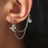 Geometric Zircon Tassel Ear Clips: Stylish No-Pierce Earrings for Women