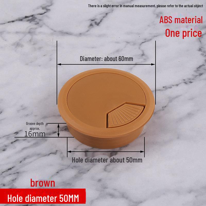 ABS Round Wire Desk Grommet Cover for Desktop Cable Management and Furniture Cabinet Hardware.