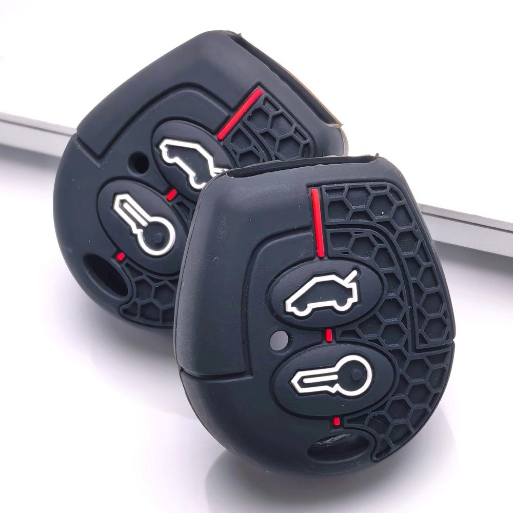 Key Fob Cover for VW Polo Golf Passat Jetta Octavia Bora Sharan Leon with Keychain Anti-Scratch Guard Shockproof Protection Soft Grip Texture