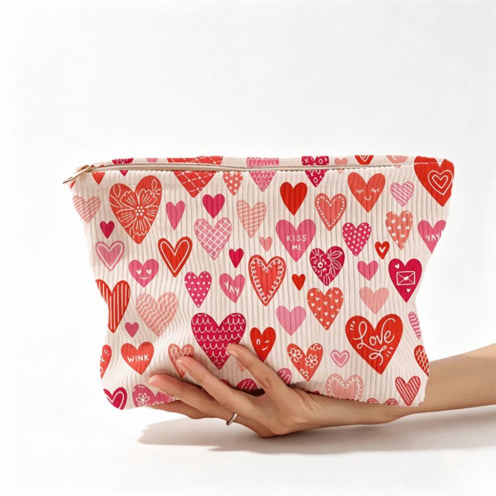 Corduroy Corduroy Storage Bag Hand-painted Makeup Pouch Travel Toiletry Bag  Women
