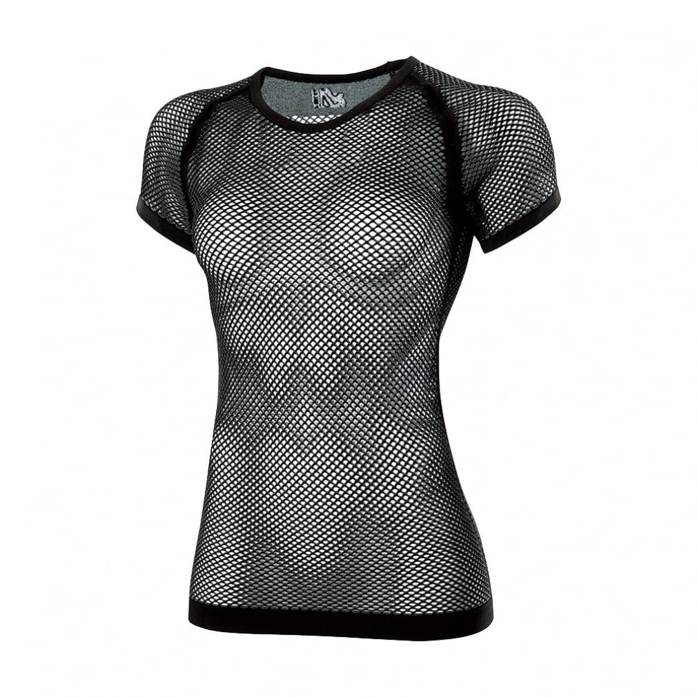 Millet Drynamic Mesh Short Sleeve Size S Women's Underwear, MIV01708, Black-Noir,