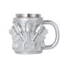 V8 & V6 Engine Design Coffee Mug Multi-Purpose Tea Cup Creative Stainless Steel Mug  Restaurant