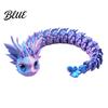 Desk Accessories for Women 3D Printed Articulated Dragon Fidget Toy Cute Ornaments Kawaii Cherry Blossom Decor Stress Relief Toy Adults Fantasy