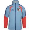 Adidas Climaproof Soccer 26 Japan Player Edition Windproof Waterproof Warm Breathable Striped Hooded Zip Long Sleeve Jacket Unisex Jacket JZ9642