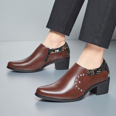Fashion Hot Selling Men's Banquet Dress Shoes Groom's Wedding Shoes Europe America High-end Elegant Brown Men's Business Leather Shoes