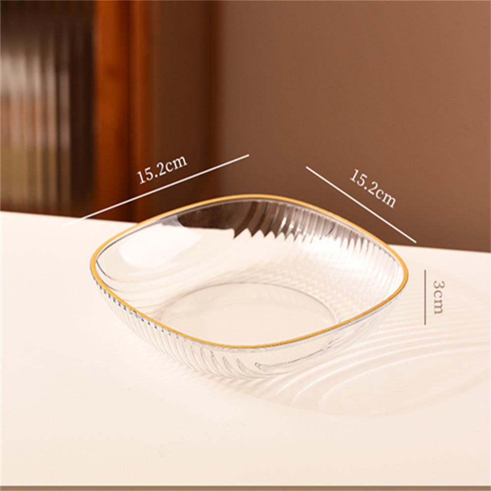 

1/2 шт. Прозрачная домашняя тарелка для закусок, многофункциональная, для торта, многоразовая, гладкая, для салатов, фруктов, чипсов, закусок