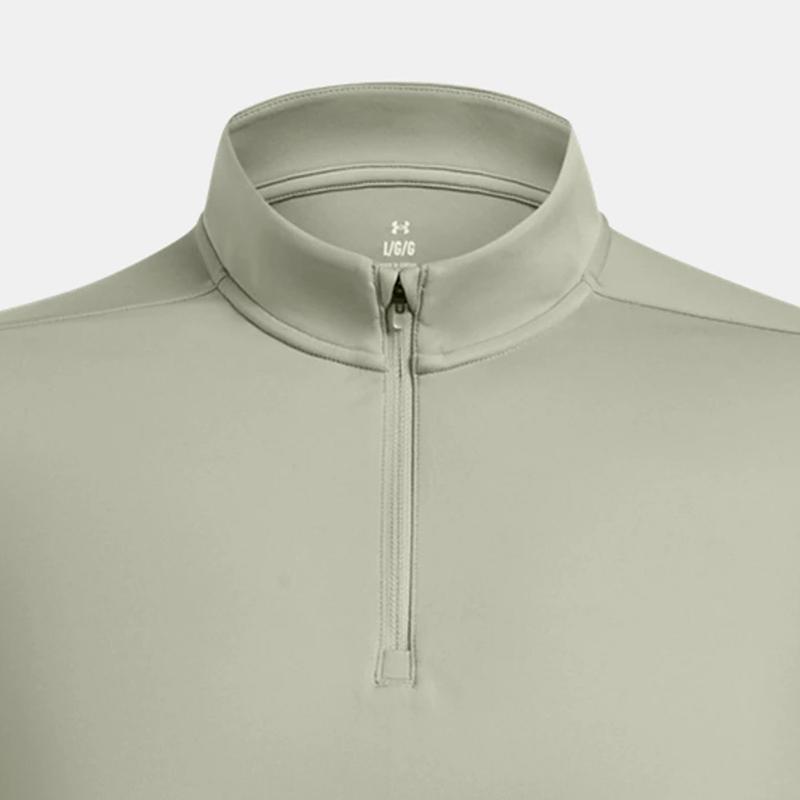 Under Armour Movement UA 1/4 Zip Outdoor Training Fitness Long Sleeve T-Shirt Men Tops Green 1387434-504