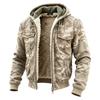 Men's Winter Camouflage Outdoor Hooded -Lined Jacket