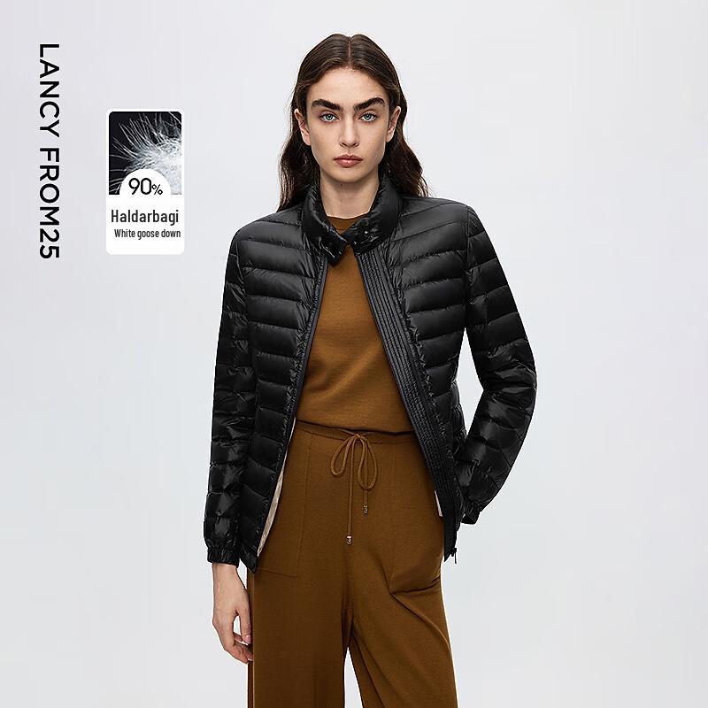 

LANCY Light Feather 45° Cloud Series Women s White Goose Down Quilted Jacket S