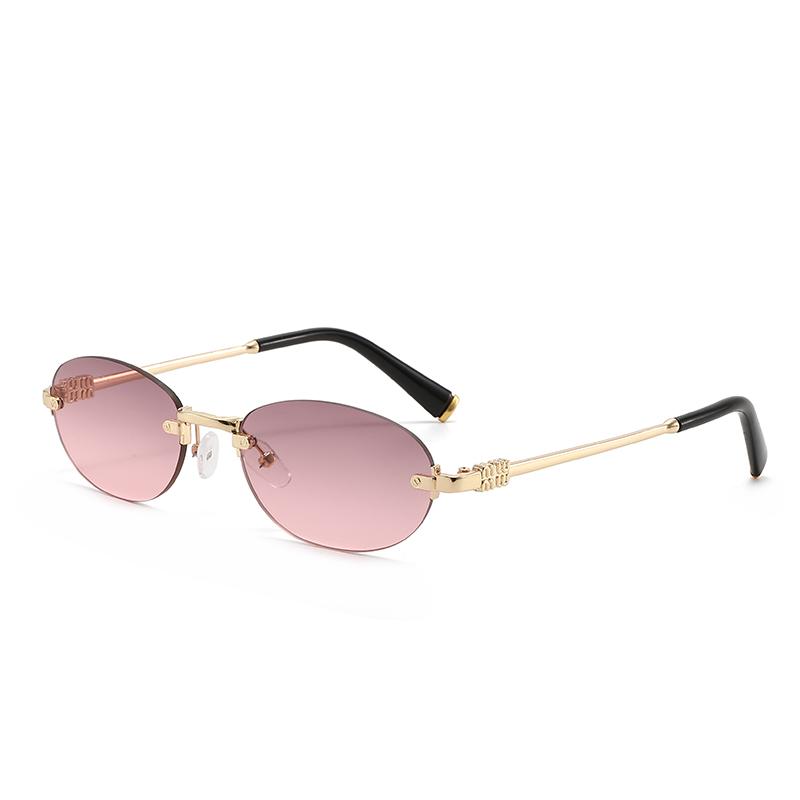 Vintage Oval Metal Sunglasses Women Men Fashion High Quality Brand Sun Glasses Outdoor Travel Daily Lady Man Eyewear UV400