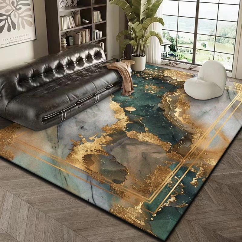 Modern Non-slip Large Living Room Rug GREEN Decoration Home Bedroom Carpet Large Area Baby Crawling Mat Soft Easy Cleaning