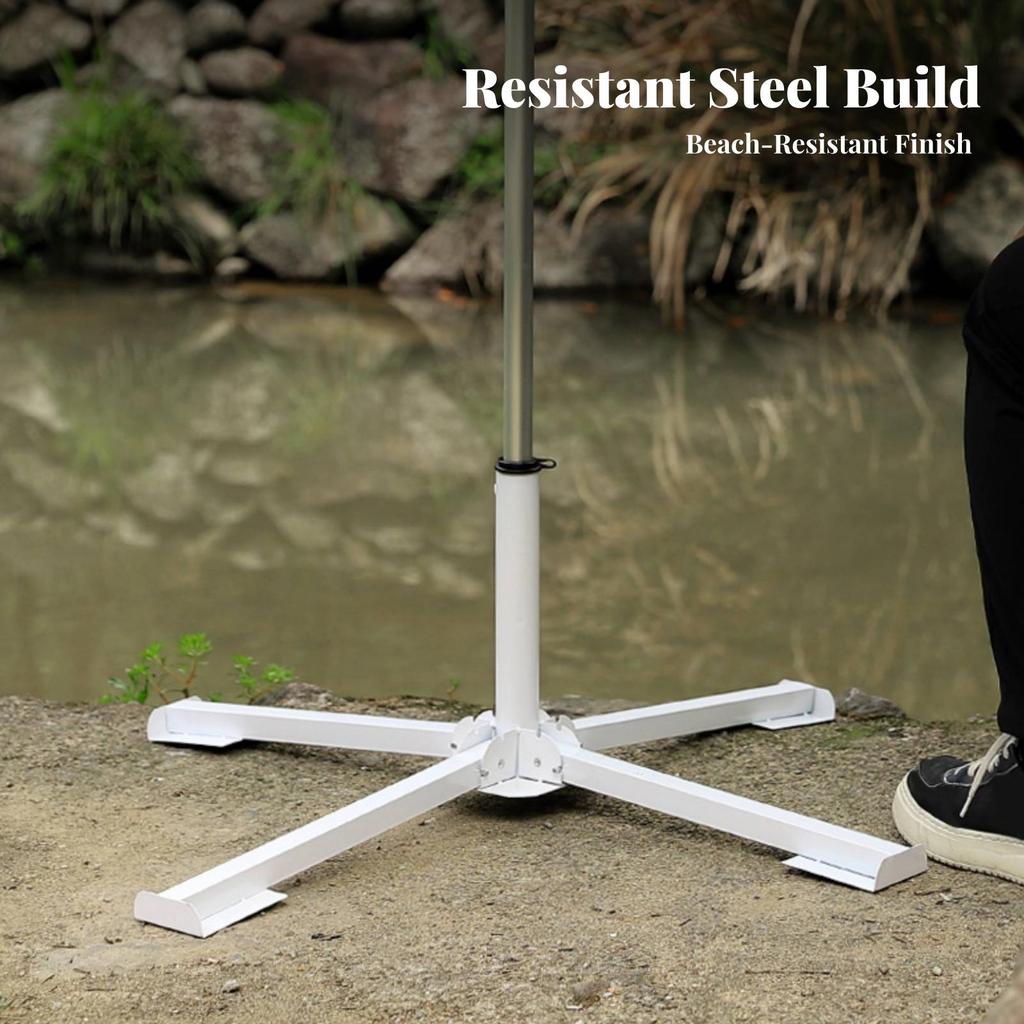 Space-Saving Collapsible Umbrella Stand Sturdy Foldable Base Heavy-Duty