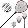 PRO FISHING Extendable Rubber Fishing Landing Net for Medium To Large Lightweight Aluminum for Freshwater and Saltwater Hexagonal Fishing Dip Net Net,