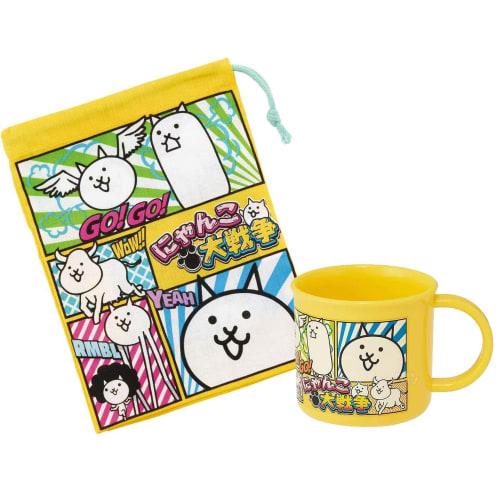 Skater Children's Cup Bag, 21 x 15 cm, The Battle Cats 23, Made in Japan, KB62-A