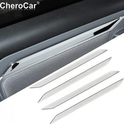 For 2018-20 Dodge Ram 1500 Inner Door Decor Accessories Strips Cover Trim Chrome