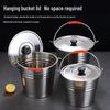 201 Stainless Steel Portable Buckets with Handle (3-Pack)