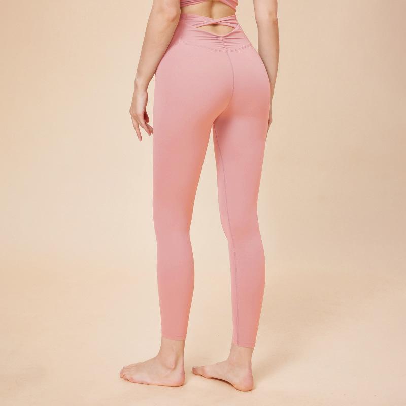 

Брюки для йоги с высокой талией, контролем живота, эффектом подтяжки бедер и защитой от солнца для бега и фитнеса Large