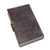 Kožený zelený kámen hnědý embosovaný ručně vyrobený diář s kovovým zámkem