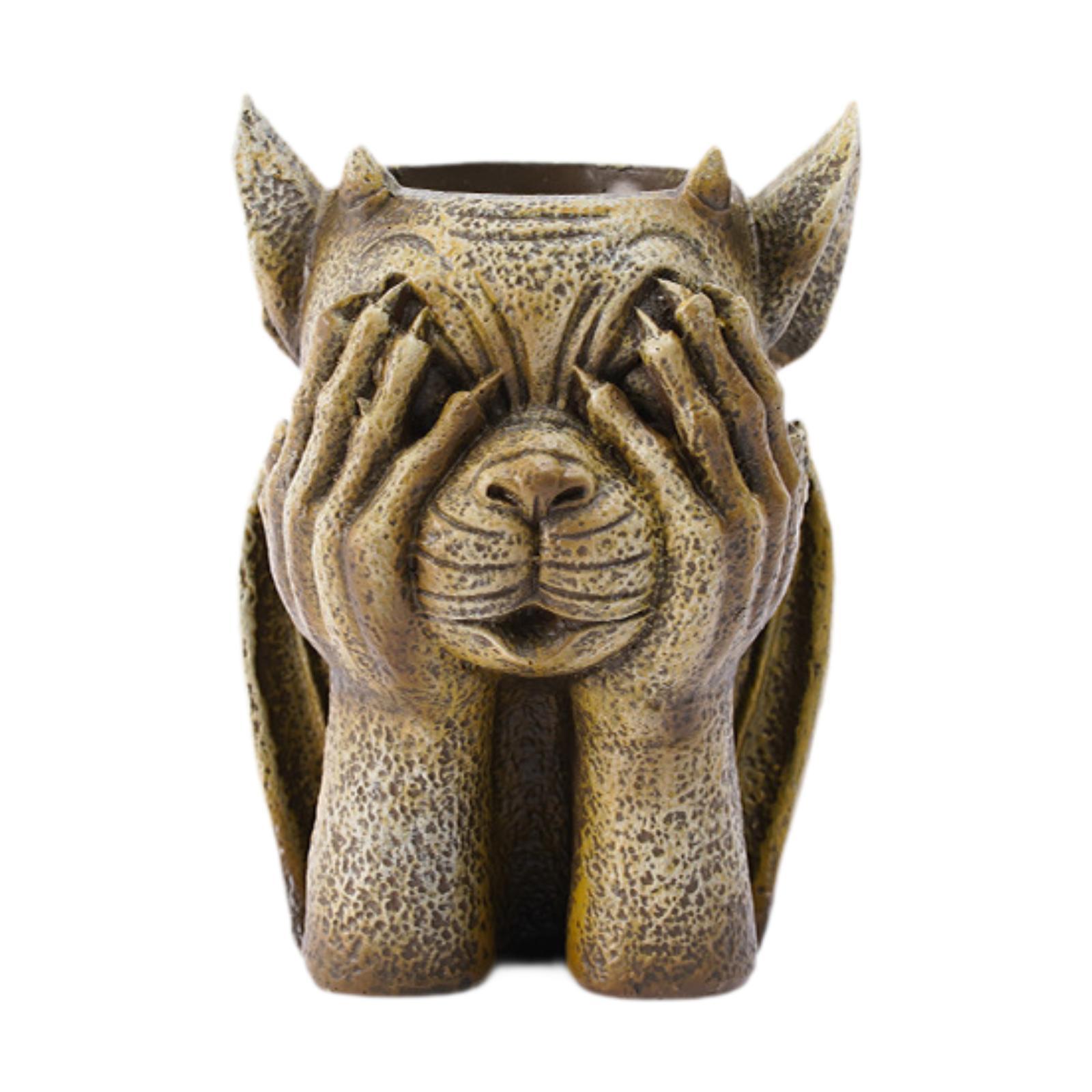 Скульптура горгульи Смоляные поделки Готическая скульптура для патио, газона, Хэллоуина