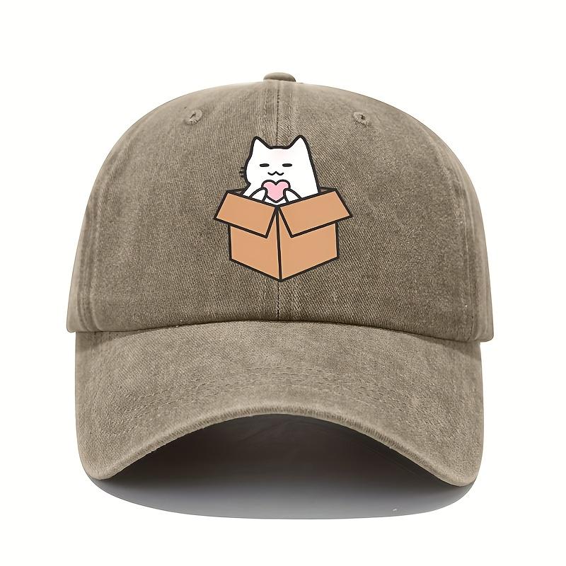 Cute Cat Printed Pattern Baseball Hat Cute Style Unisex s and Women s Casual Versatile Travel Sunscreen Hat