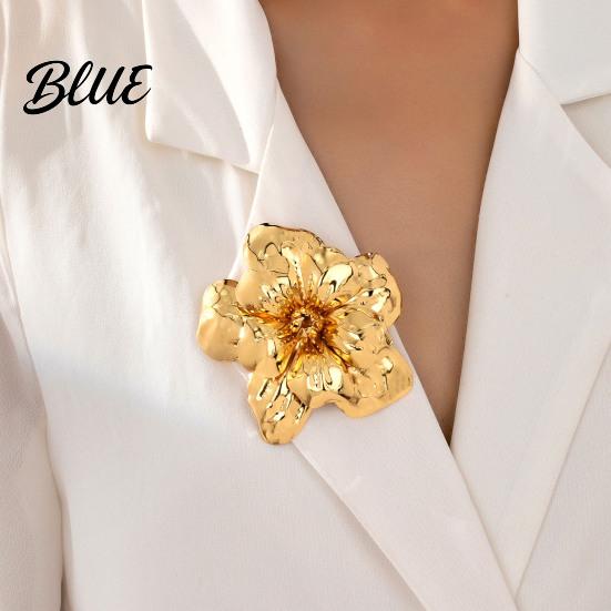 Jewelry Pin Women Brooch Double Layer Flower Design Hat Sweaters